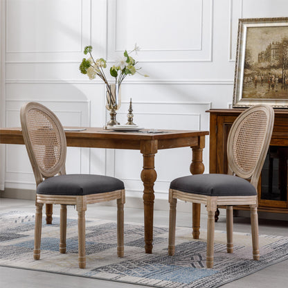 French Country Dining Chairs &amp; Round Back (Set of 2)