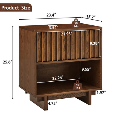 Nightstand With Hidden Charging Station USB Ports &amp; Outlet Hole