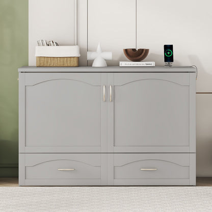 Murphy Wall Bed With Drawer And A Set Of Sockets &amp; USB Ports, Pulley Structure Design