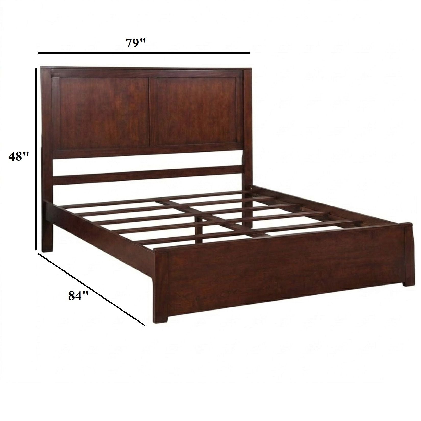 Bed With 2 Panel Headboard