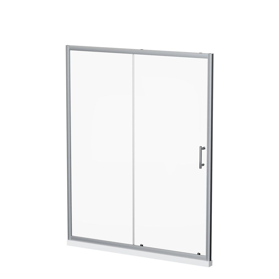 Sliding Shower Door With And Handle - Chrome