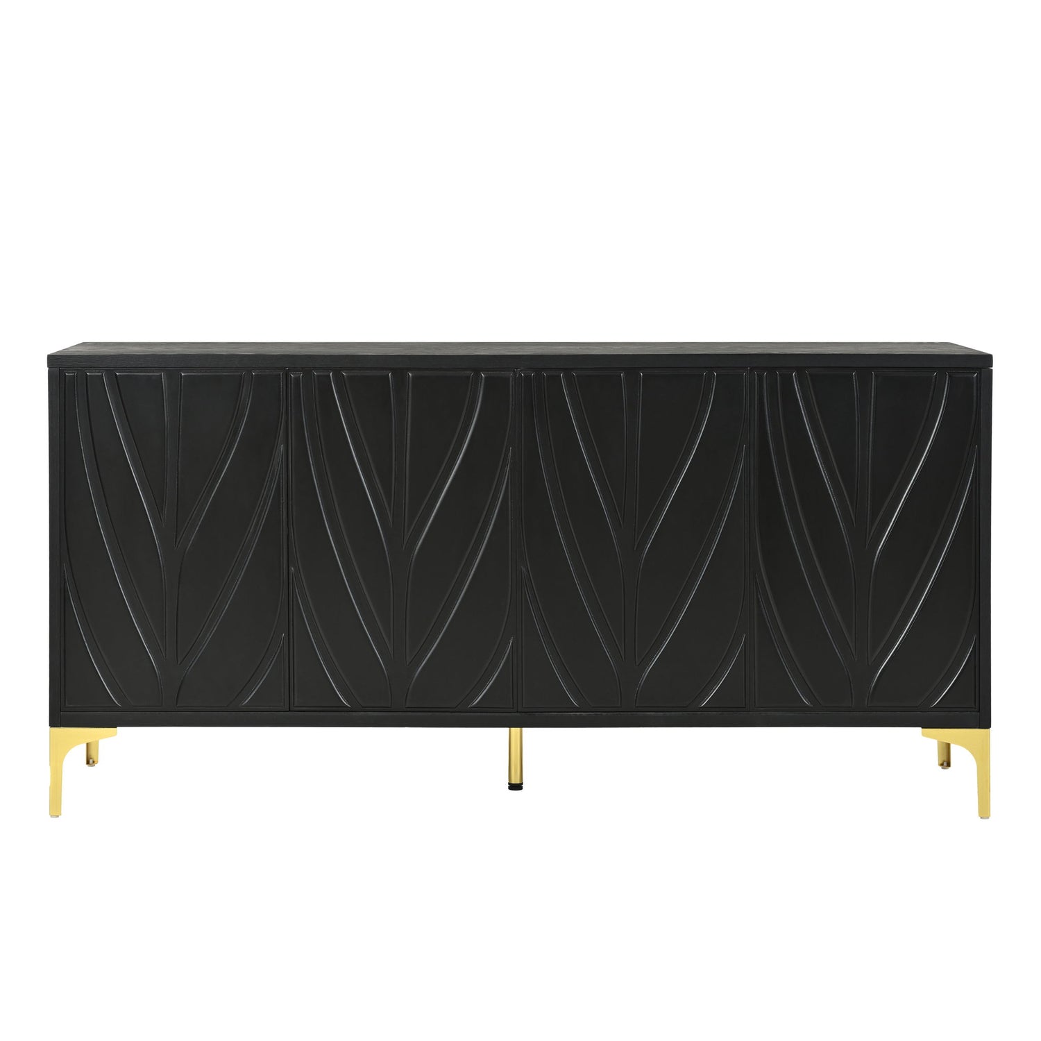 Modern Sideboard Buffet Cabinet With Handleless Press To Open Design With 4 Doors