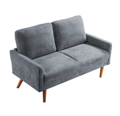 Loveseat Sofa, European Style With Sleek Design, Modern &amp; Vintage Flair, Upholstered 2 Seater Couch