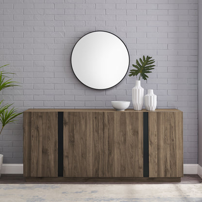 Mid-Century Modern 3 Drawer Low TV Stand For TVs Up To 80&quot;