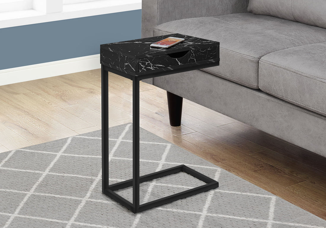 Accent Table, C - Shaped Contemporary &amp; Modern Elegant Design