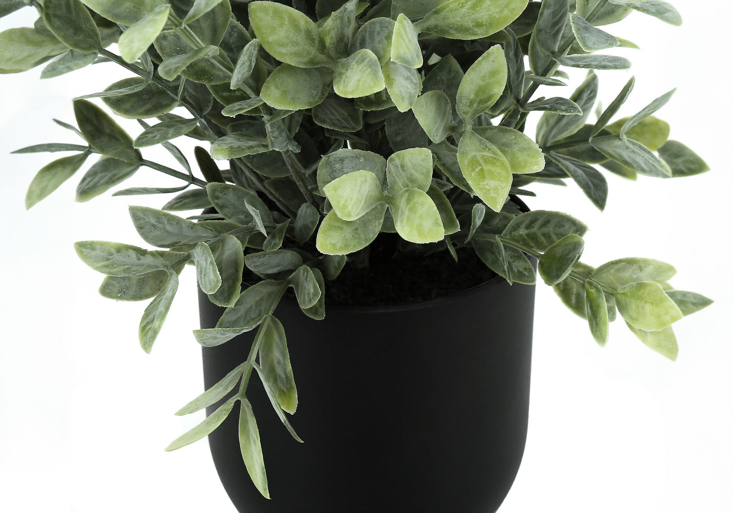 11&quot; Tall, Artificial Plant, Eucalyptus Grass, Indoor, Faux, Fake, Table, Greenery, Potted, Decorative (Set of 2) - Green / Black