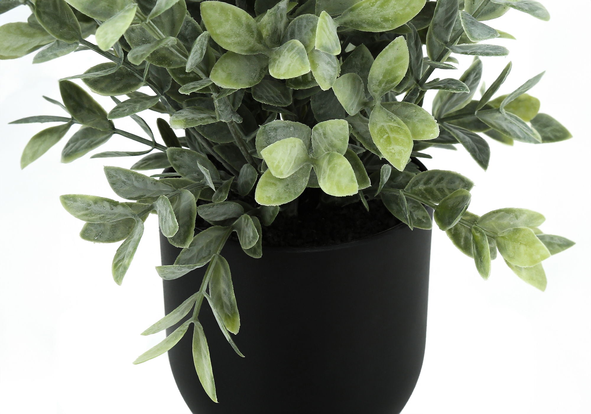 11&quot; Tall, Artificial Plant, Eucalyptus Grass, Indoor, Faux, Fake, Table, Greenery, Potted, Decorative (Set of 2) - Green / Black