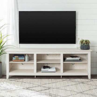 Modern Transitional 3 Shelf Open Storage 70&quot; TV Stand For 80&quot; TVs