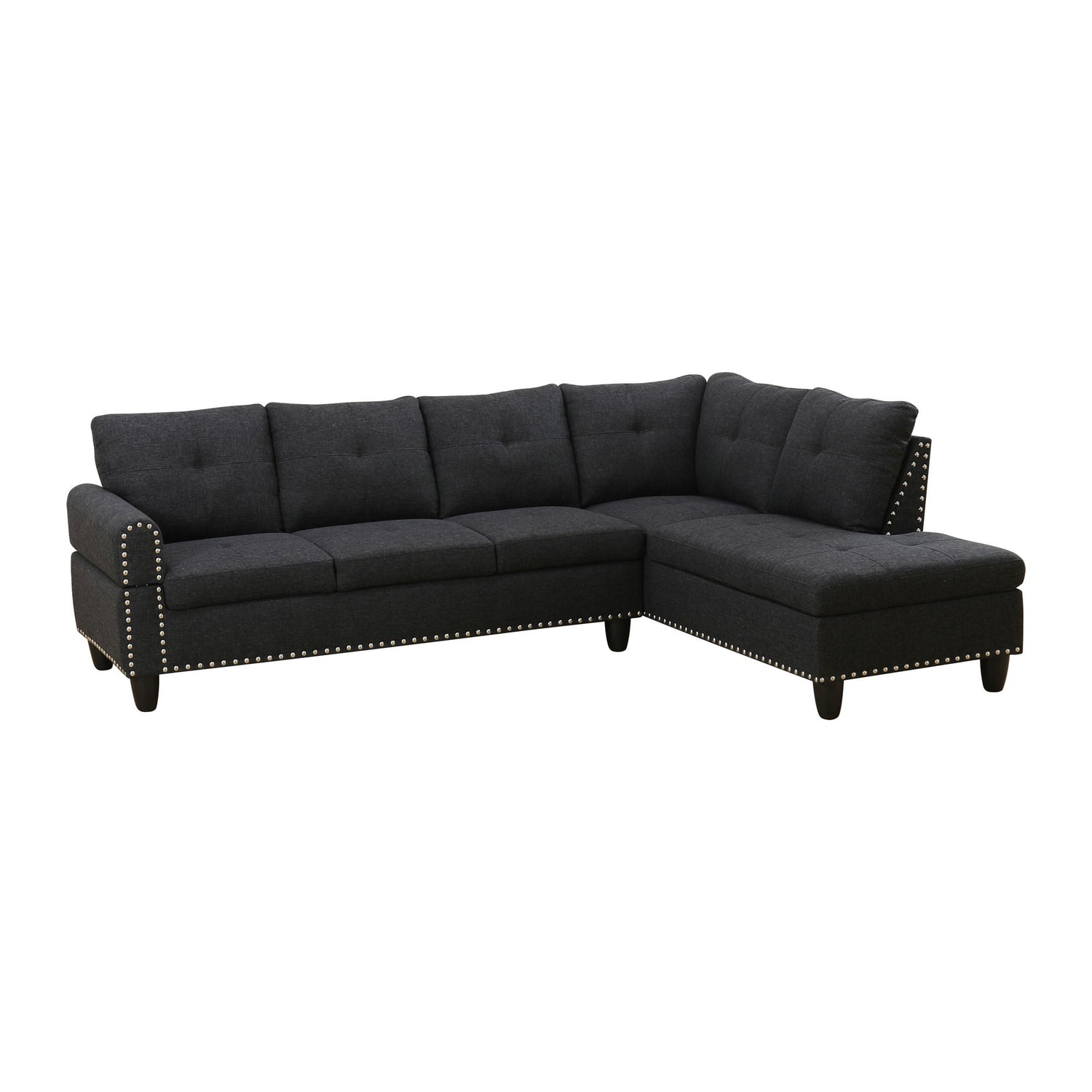 L - Shaped Sectional Sofa With Movable Left Chaise