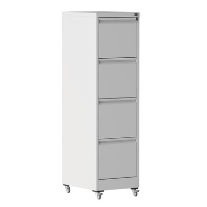 Drawer Metal Locking Vertical File Cabinet With Wheels Heavy Duty Lockable Storage