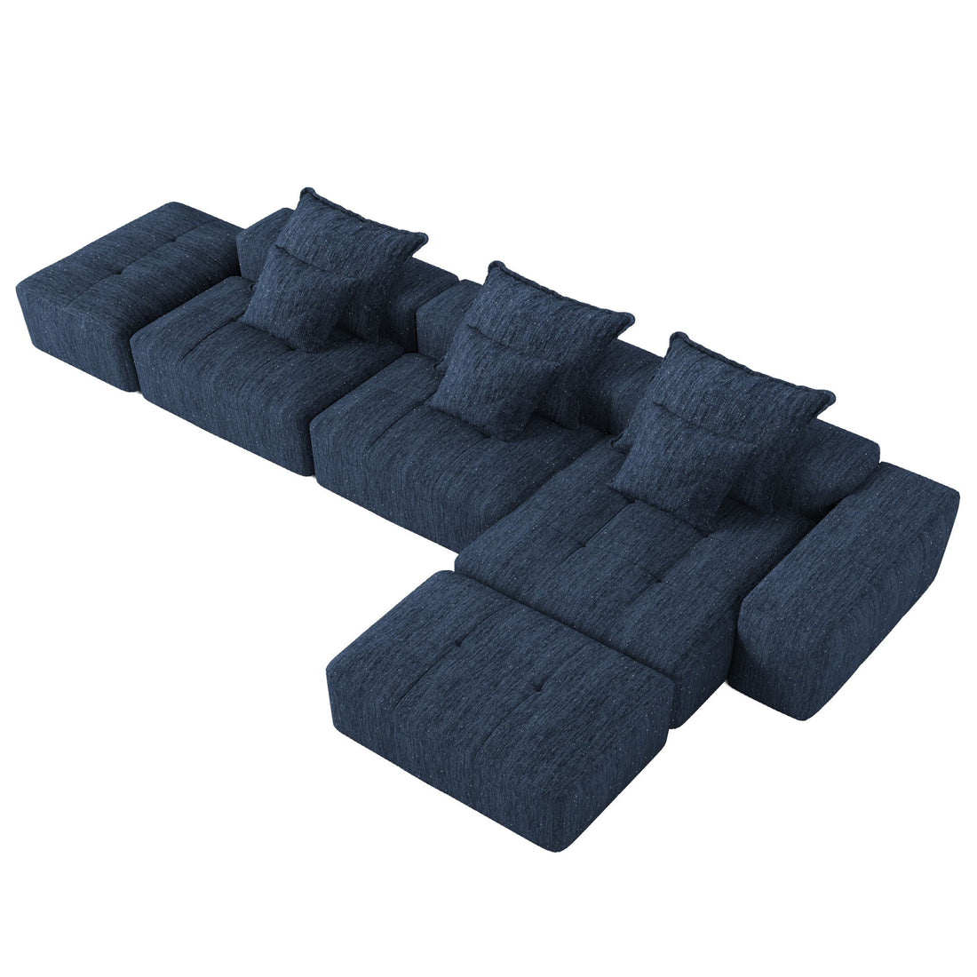 Modern Oversized Diy Combination Modular Sectional Sofa &amp; Pillows