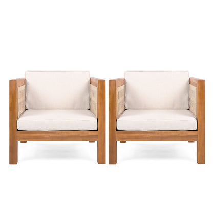 Outdoor Club Chair &amp; Rope Arm And Cushions