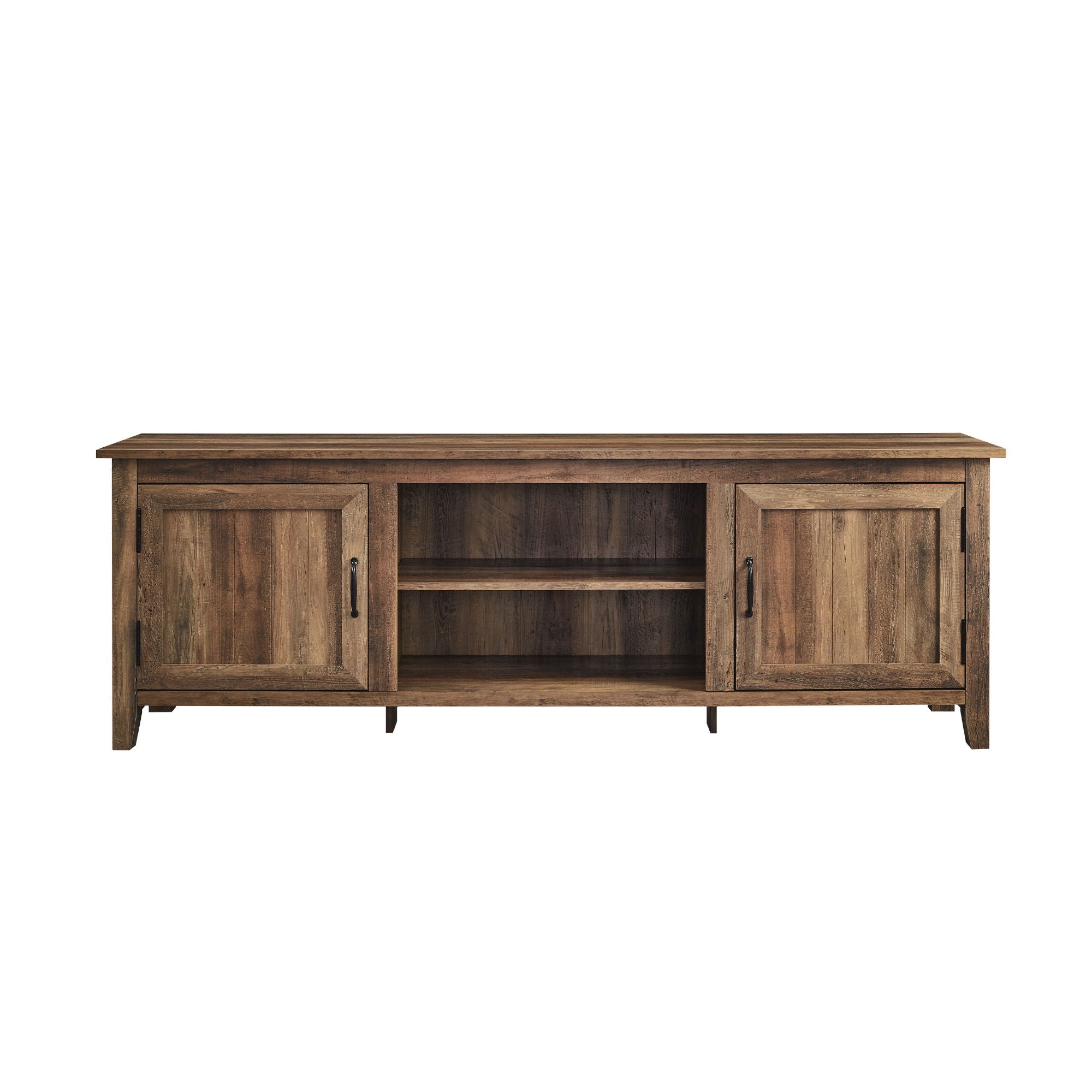 Modern Farmhouse 2 Door Grooved 70&quot; TV Stand For 85&quot; TVs