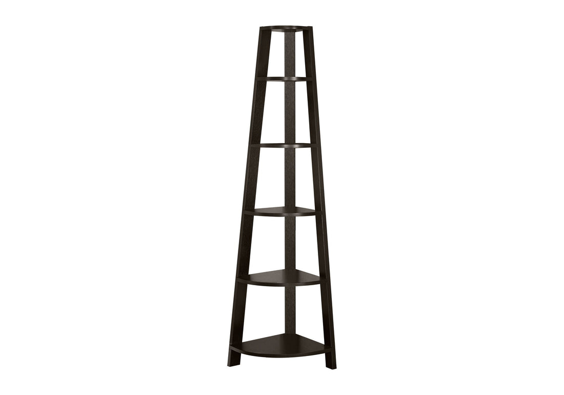 5 Tier Bookshelf, Bookcase, Etagere, Corner, For Office, Contemporary &amp; Modern