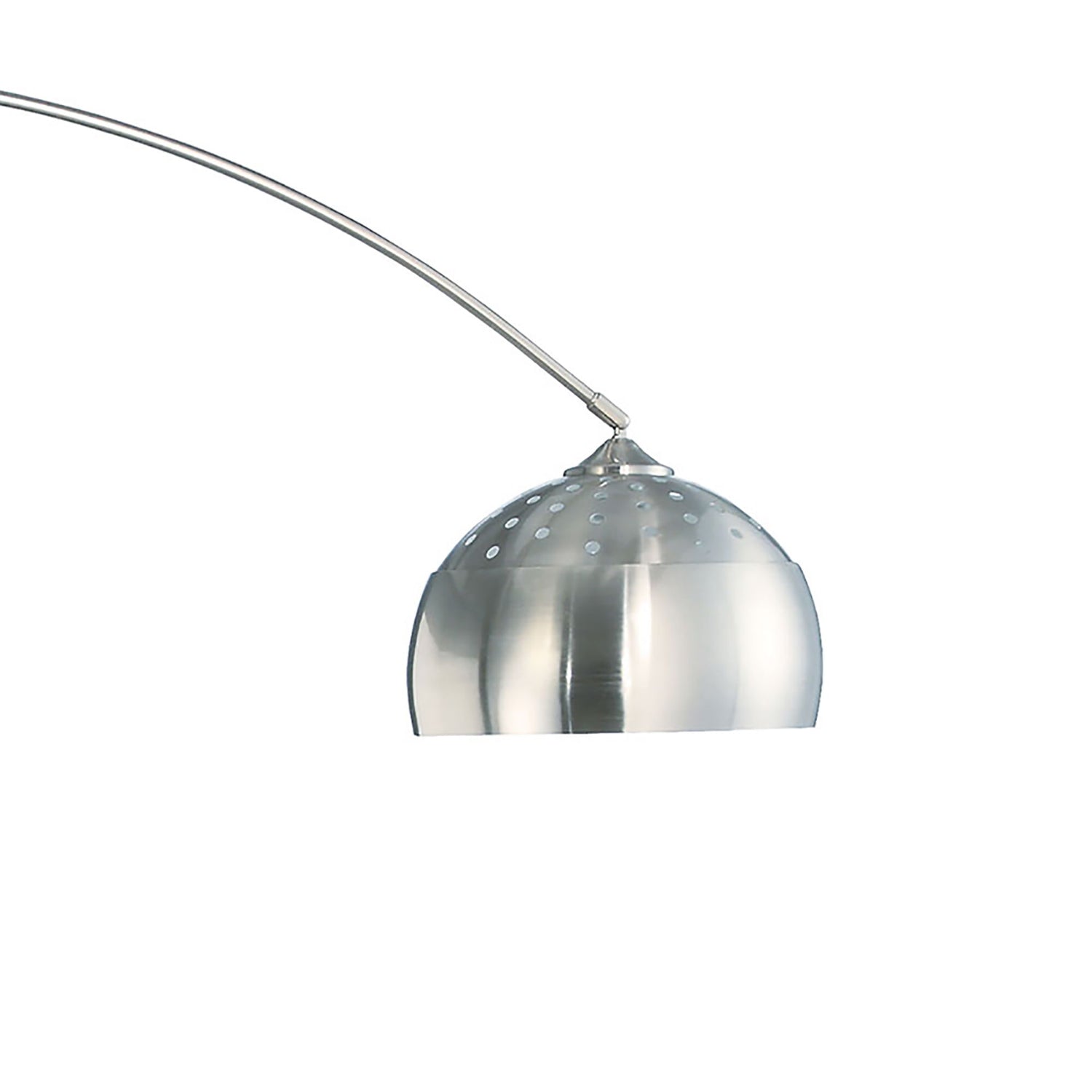 Krester - Dome Shade Arc Floor Lamp - Chrome