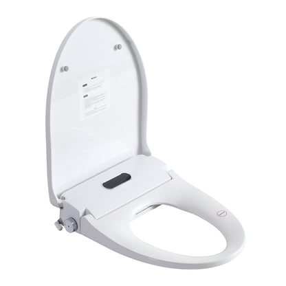 Smart Bidet Toilet Seat &amp; Side Knob Adjustable Heated Seat With Water Temperature And Pressure Adjustment Portable Bidet - White