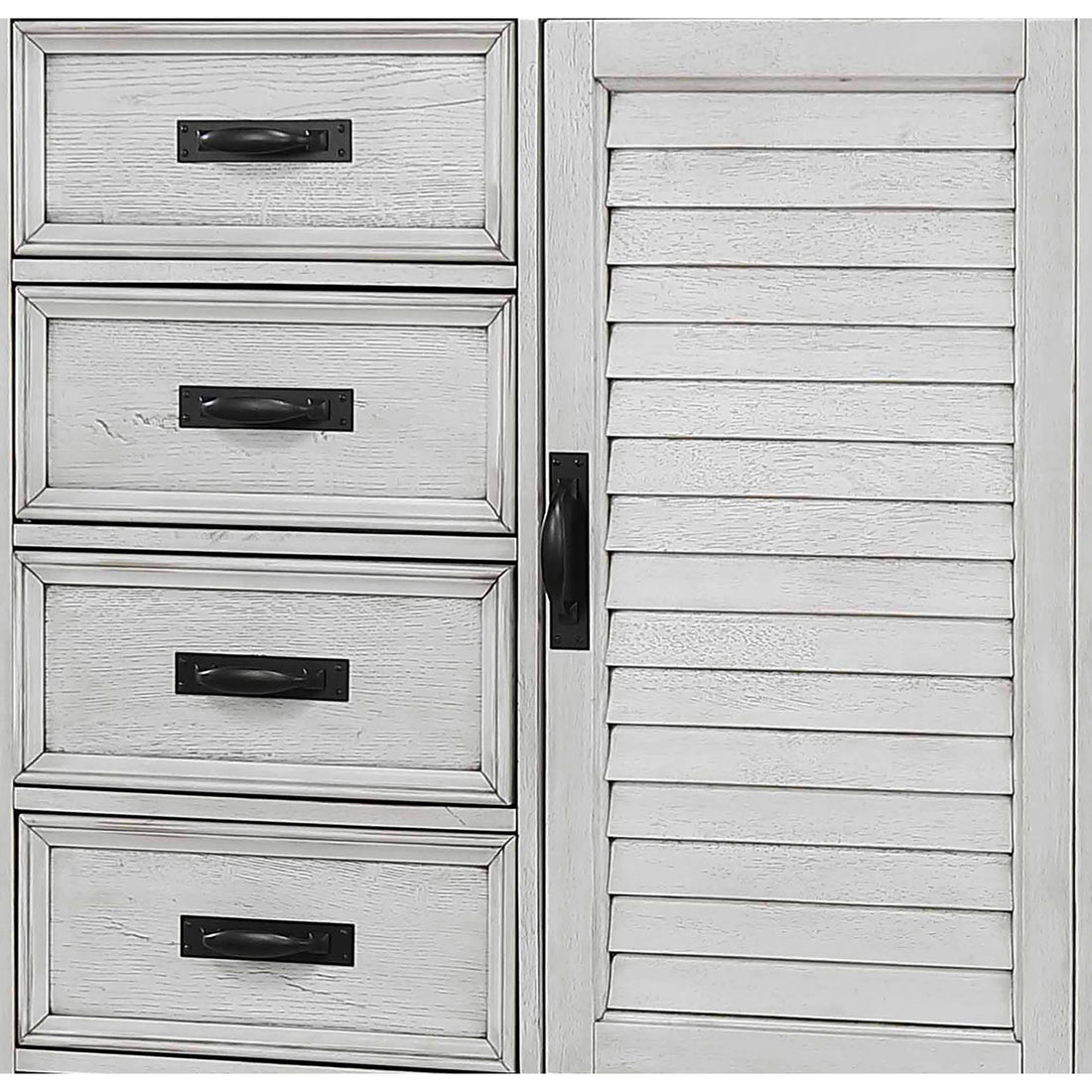 Lockeford - 5 Drawer Door Chest - White