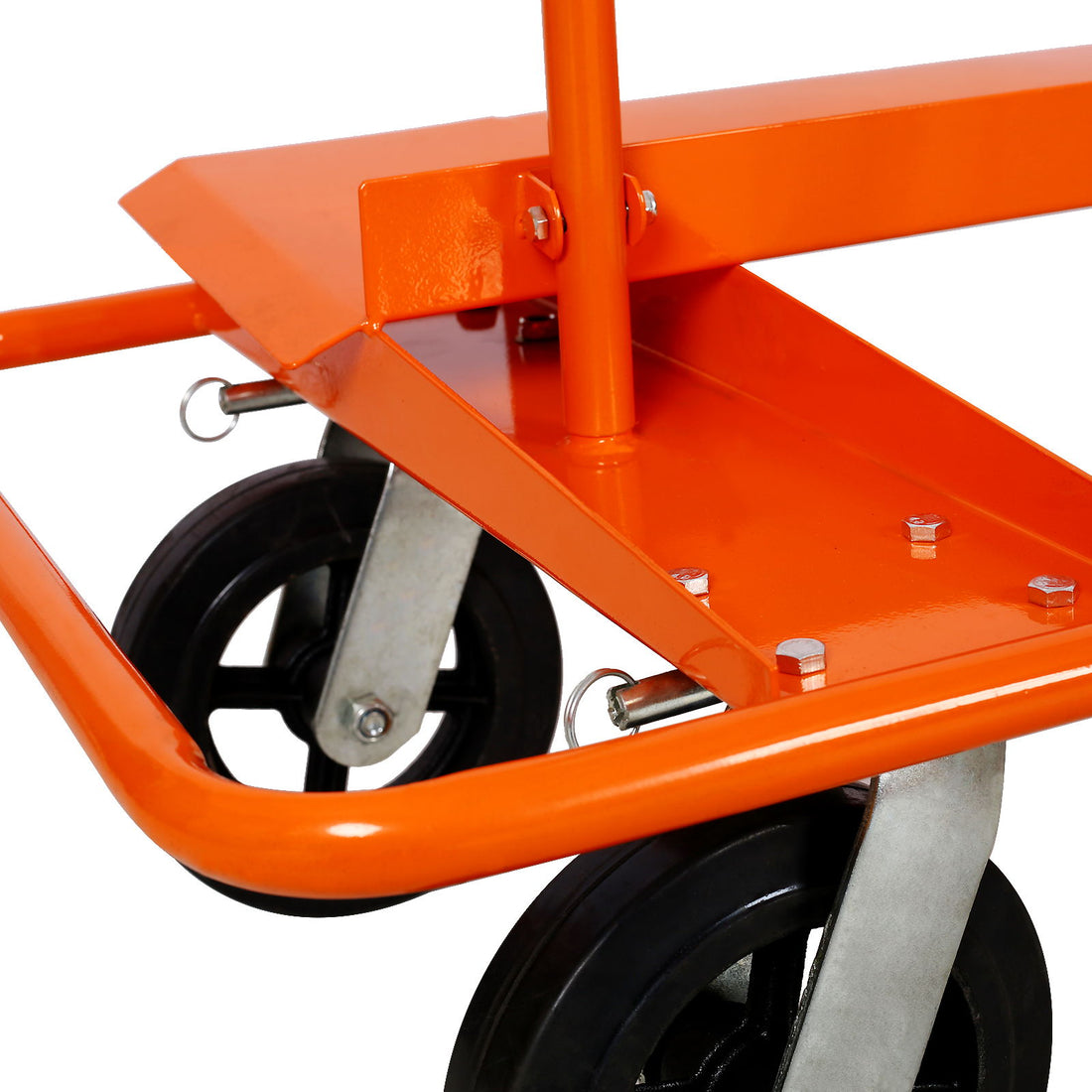 Heavy Duty Drywall Sheet Cart &amp; Panel Dolly With 2400Lbs Capacity, Mold On Rubber Wheels, Steel Construction - Orange