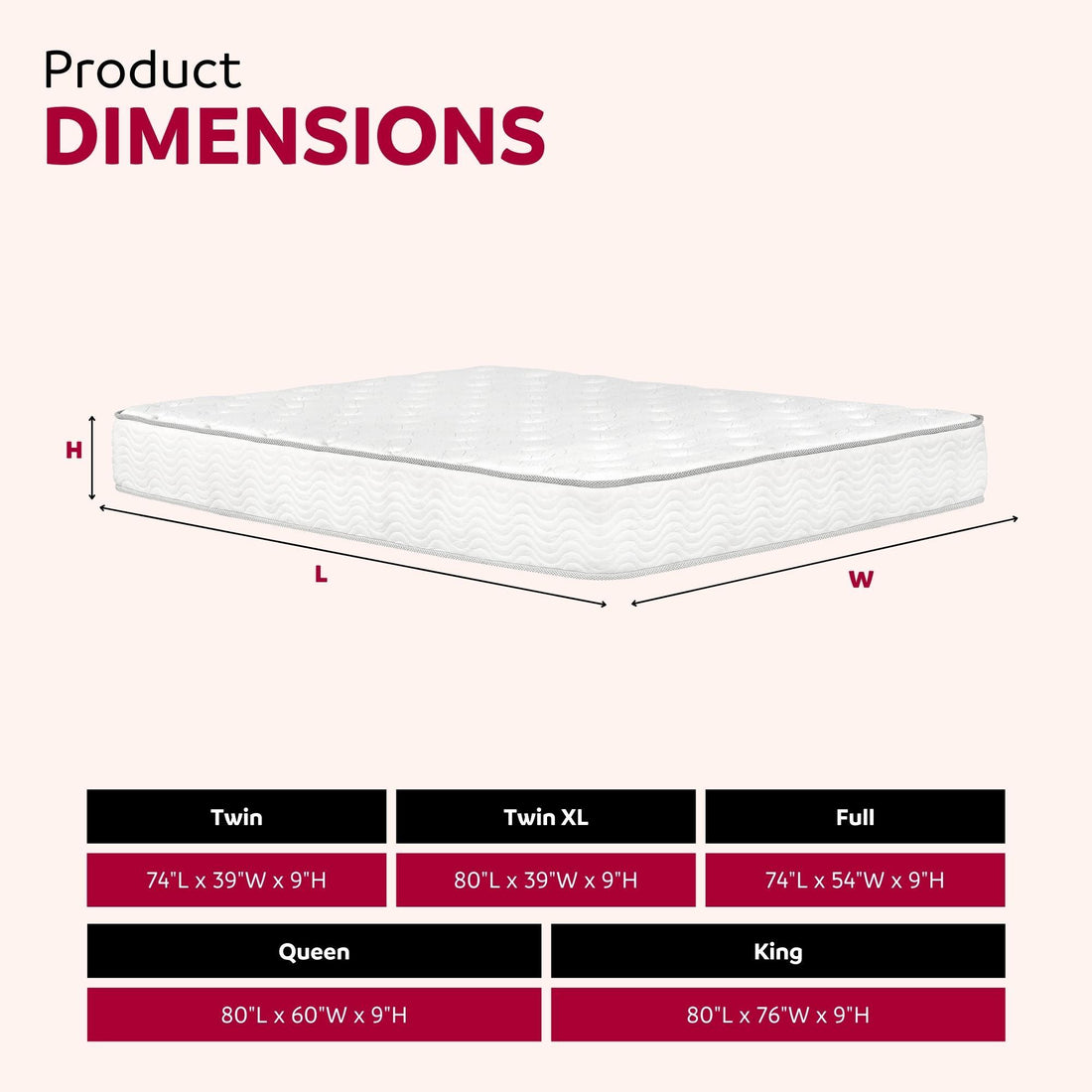 Premium 9&quot; Medium Pocket Spring Mattress