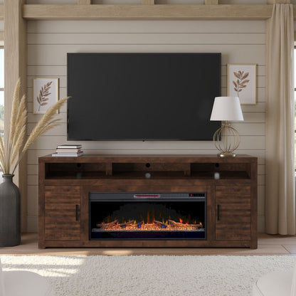 Sausalito - Electric Fireplace TV Stand Console For TVs Up To 95&quot; - Whiskey