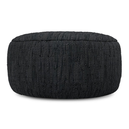 Fredrik - Round Pouf - Black