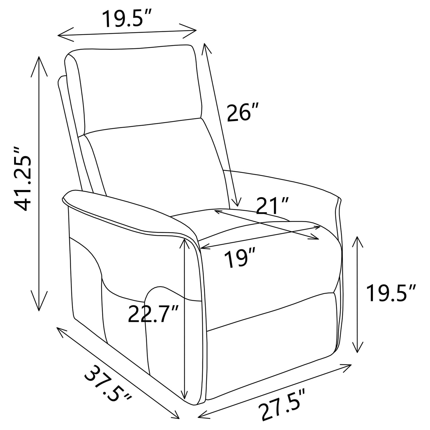 Upholstered Power Lift Recliner With Wired Remote