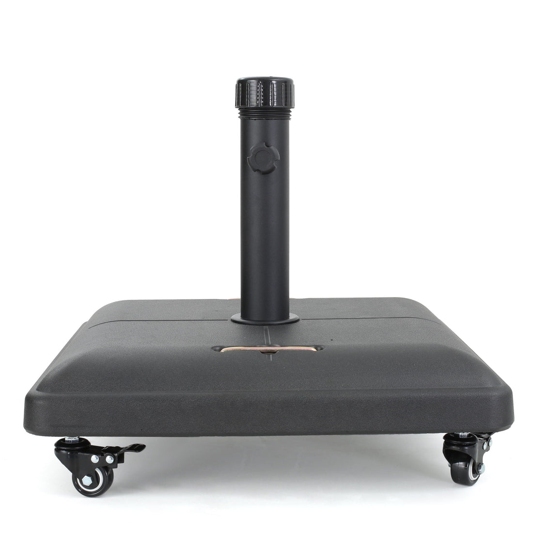 Wheelie - Stylish Square Umbrella Base With Stainless Steel Pole Handle