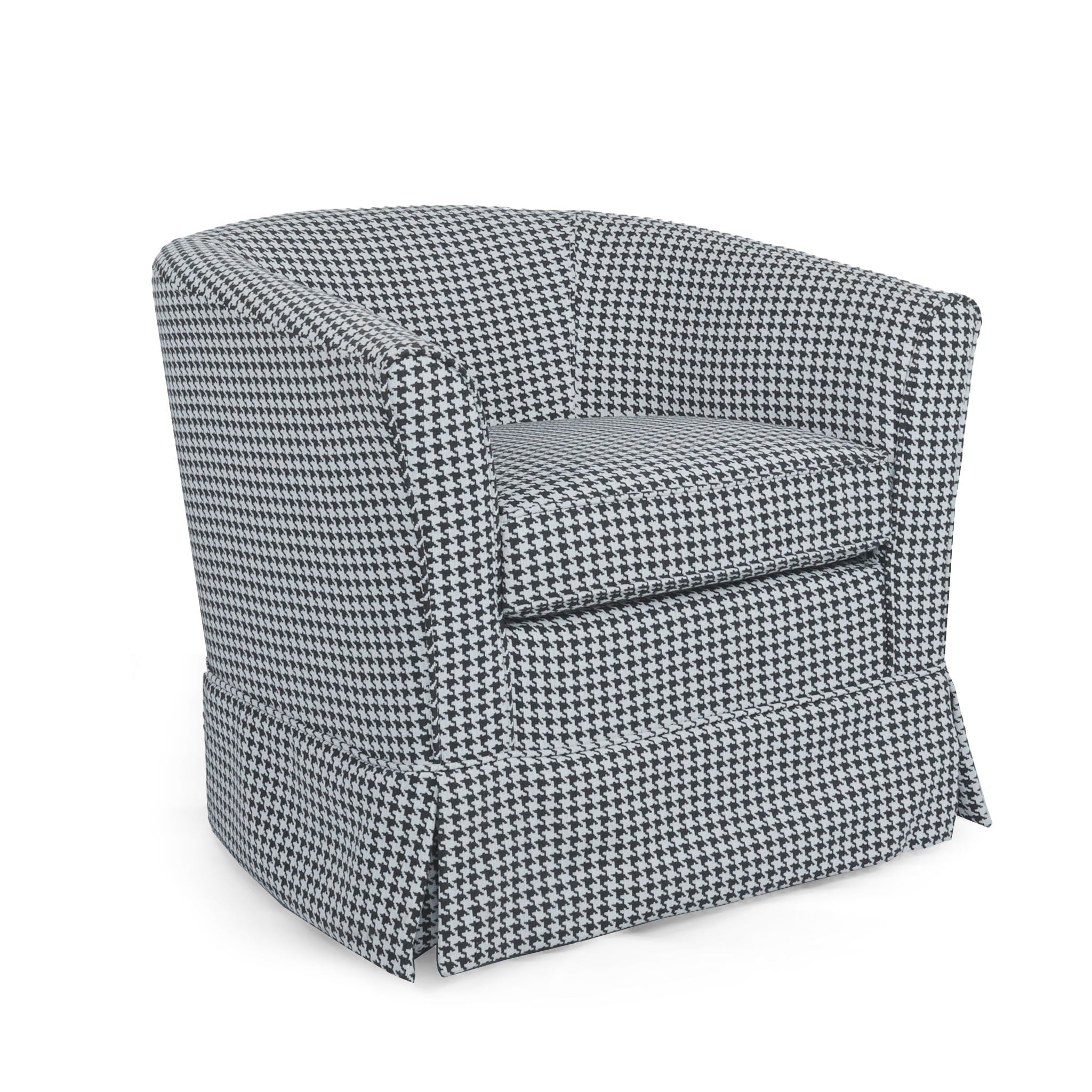 Zeniqua - Upholstered Velvet Swivel Chair With Loose Cover