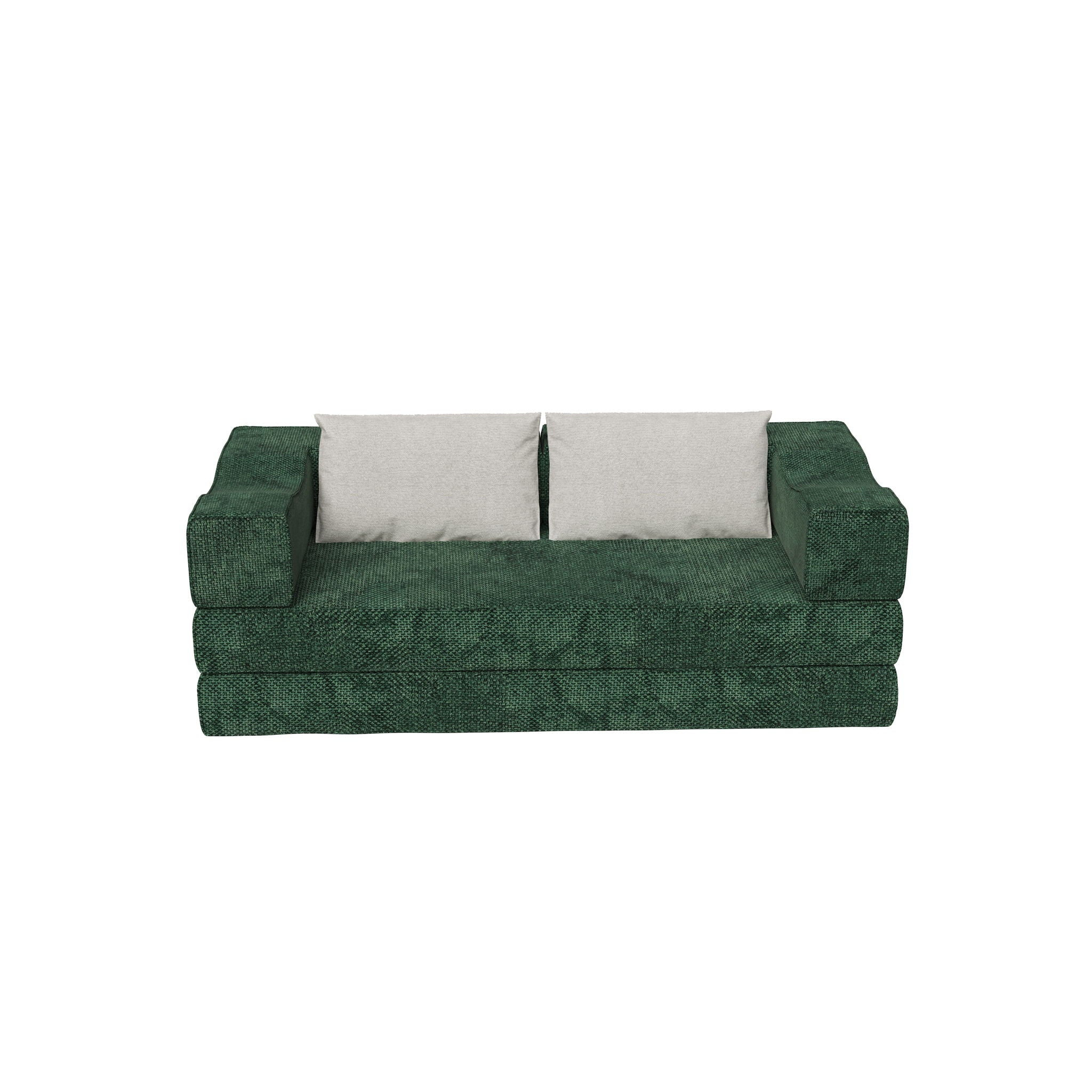 3 Seat Folding Floor Couch &amp; King Size Bed Mattress