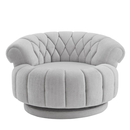 Round Swivel Accent Chair With Rotation