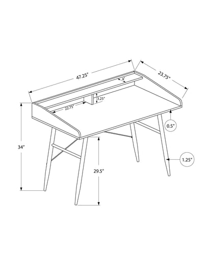 Computer Desk For Home Office, Laptop Storage Shelves, Contemporary &amp; Modern
