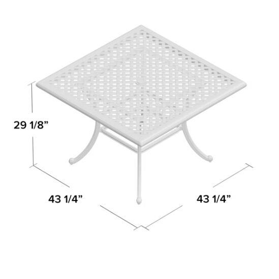 44&quot; Square Dining Table - Dark Lava Bronze
