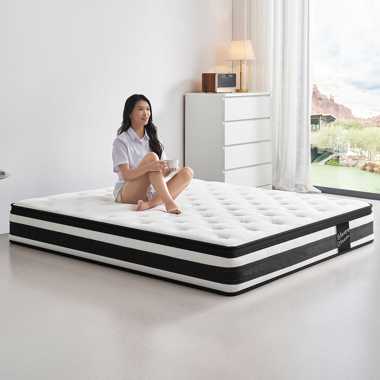 12&quot; Breathable Hybrid Mattress, Memory Foam, Individual Pocket Springs