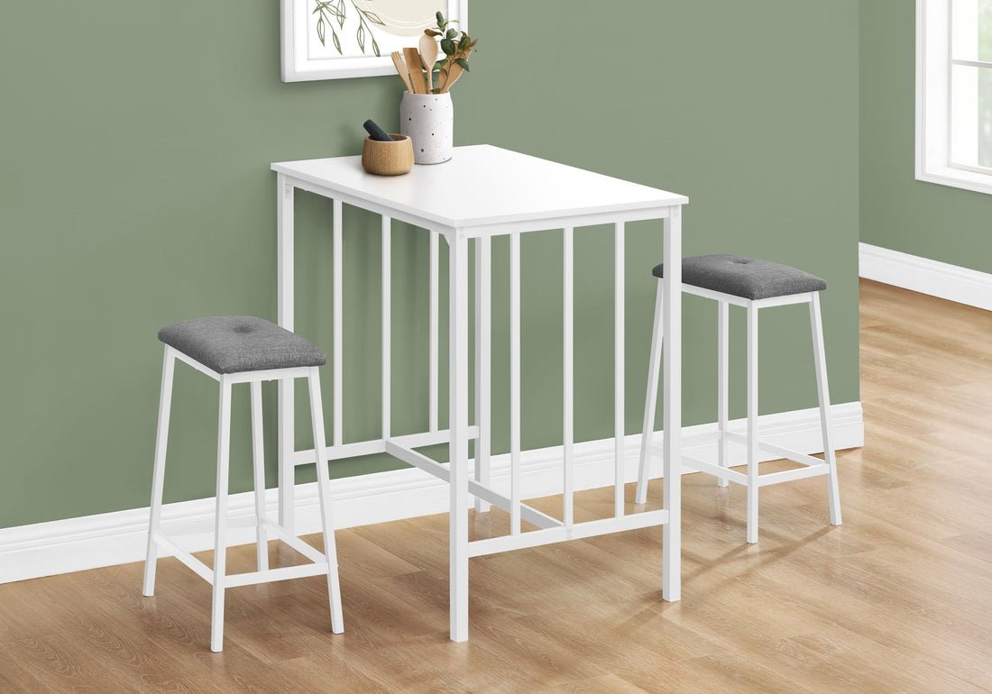 3 Pieces Dining Set, Counter Height, Rectangular, Small, Contemporary &amp; Modern
