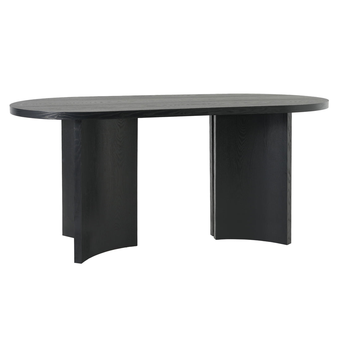 Dining Table With Curved Legs - Black