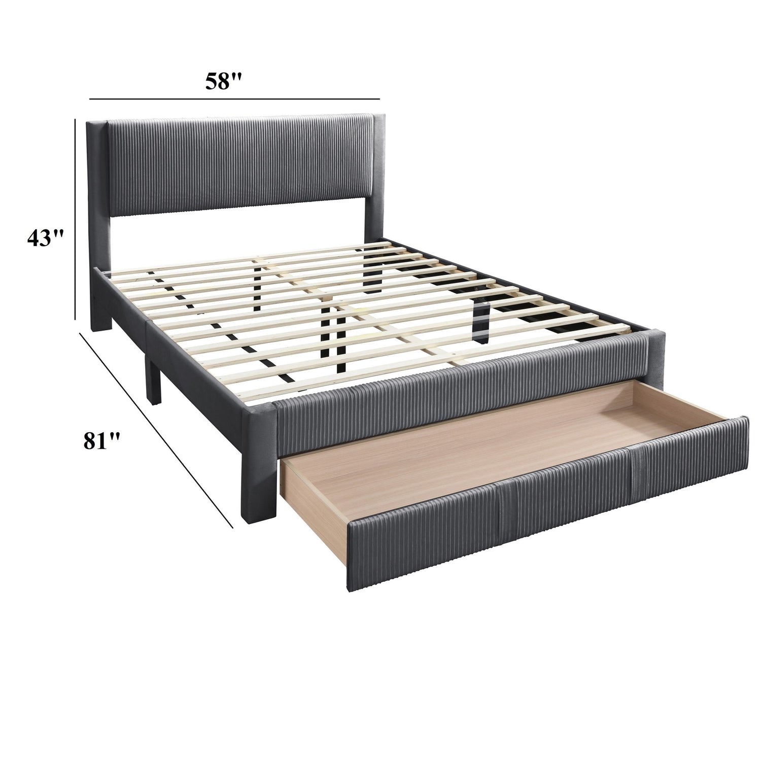 Contemporary Bed &amp; Storage Drawer