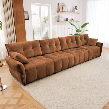 Modern Sofa &amp; Pillows, Textured Cover, High Rebound Cushions