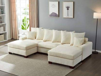 5 Seater Oversized Convertible L &amp; U Shaped Couch