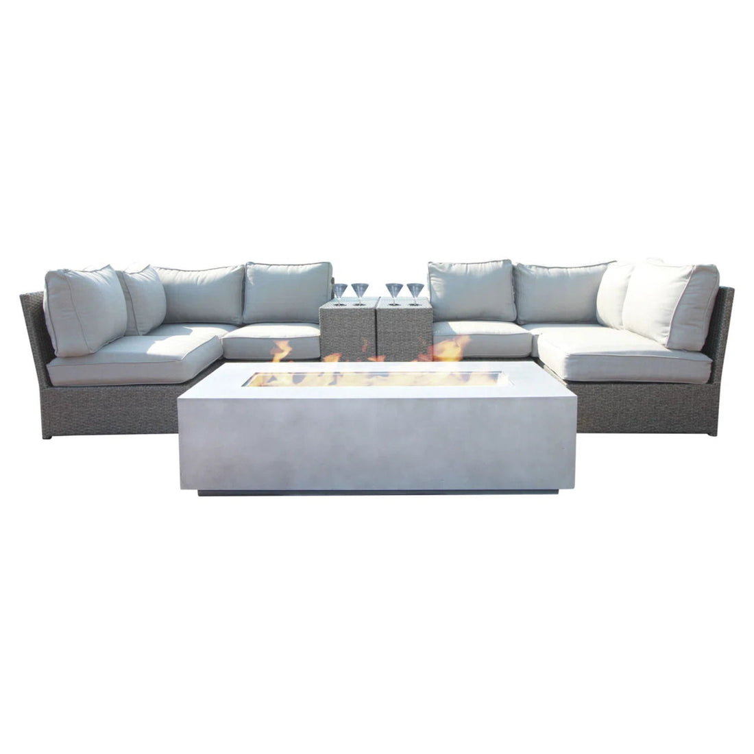 Outdoor Elegance Conversation Set With Fire Pit