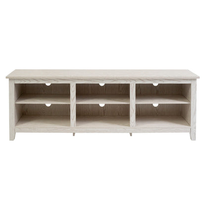 Modern Transitional 3 Shelf Open Storage 70&quot; TV Stand For 80&quot; TVs