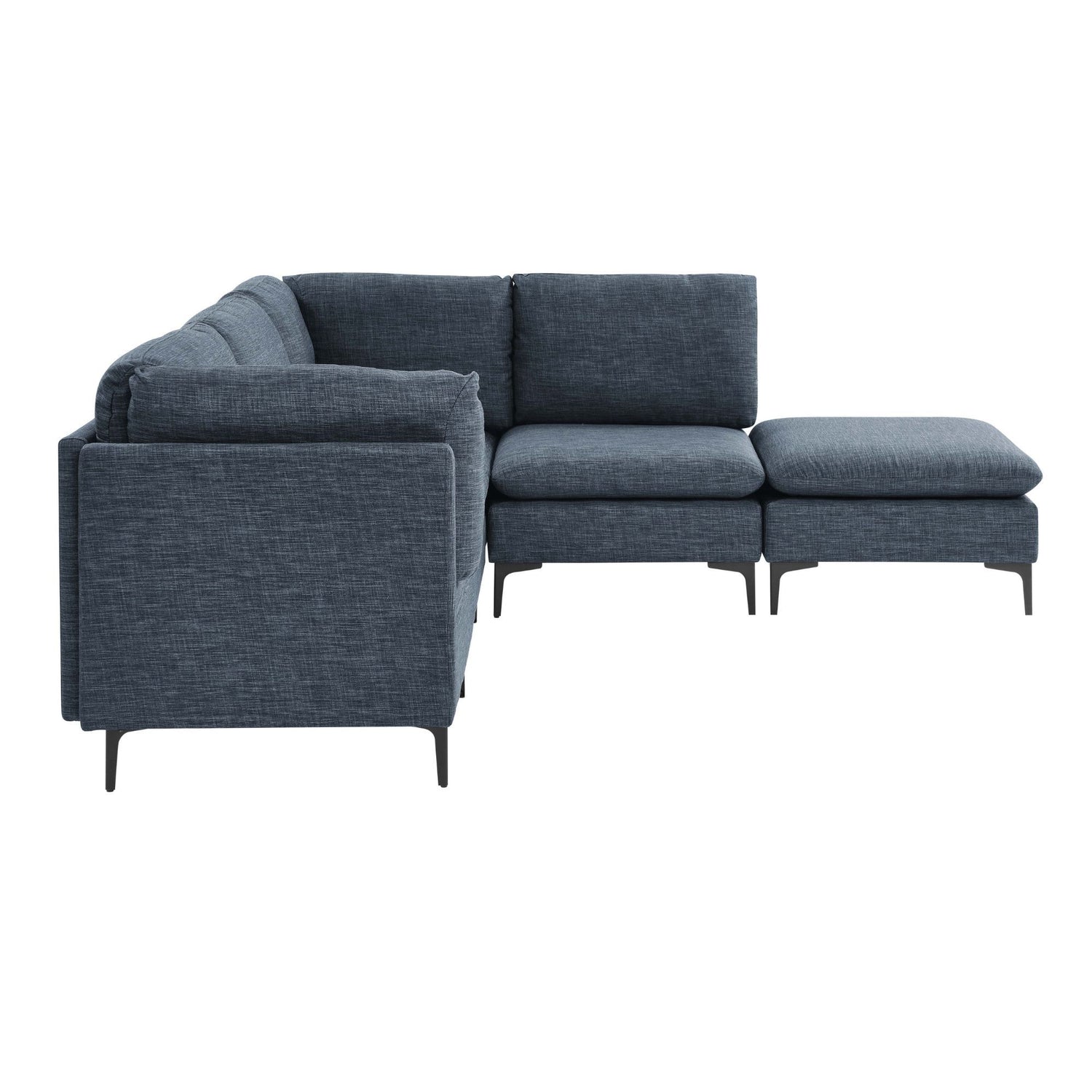 Upholstered Modular Sectional &amp; Tall Legs