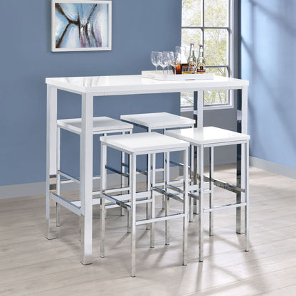 Nimitz - 5 Piece Bar Set - Gloss White