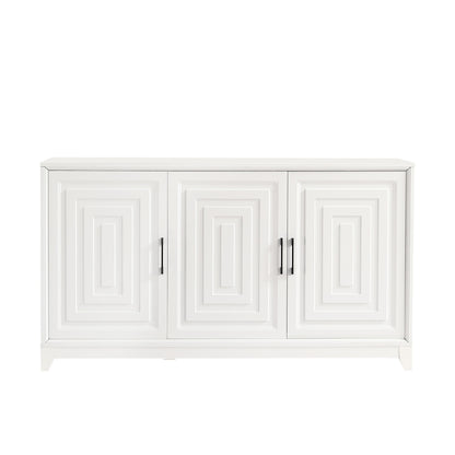 TV Stand For TVs Up To 65&quot;, Modern Entertainment Center Media Console Cabinet With 2 Spacious Storage Space
