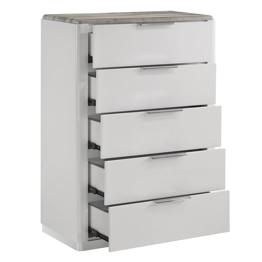 Jazz - 5 Drawer Chest - White