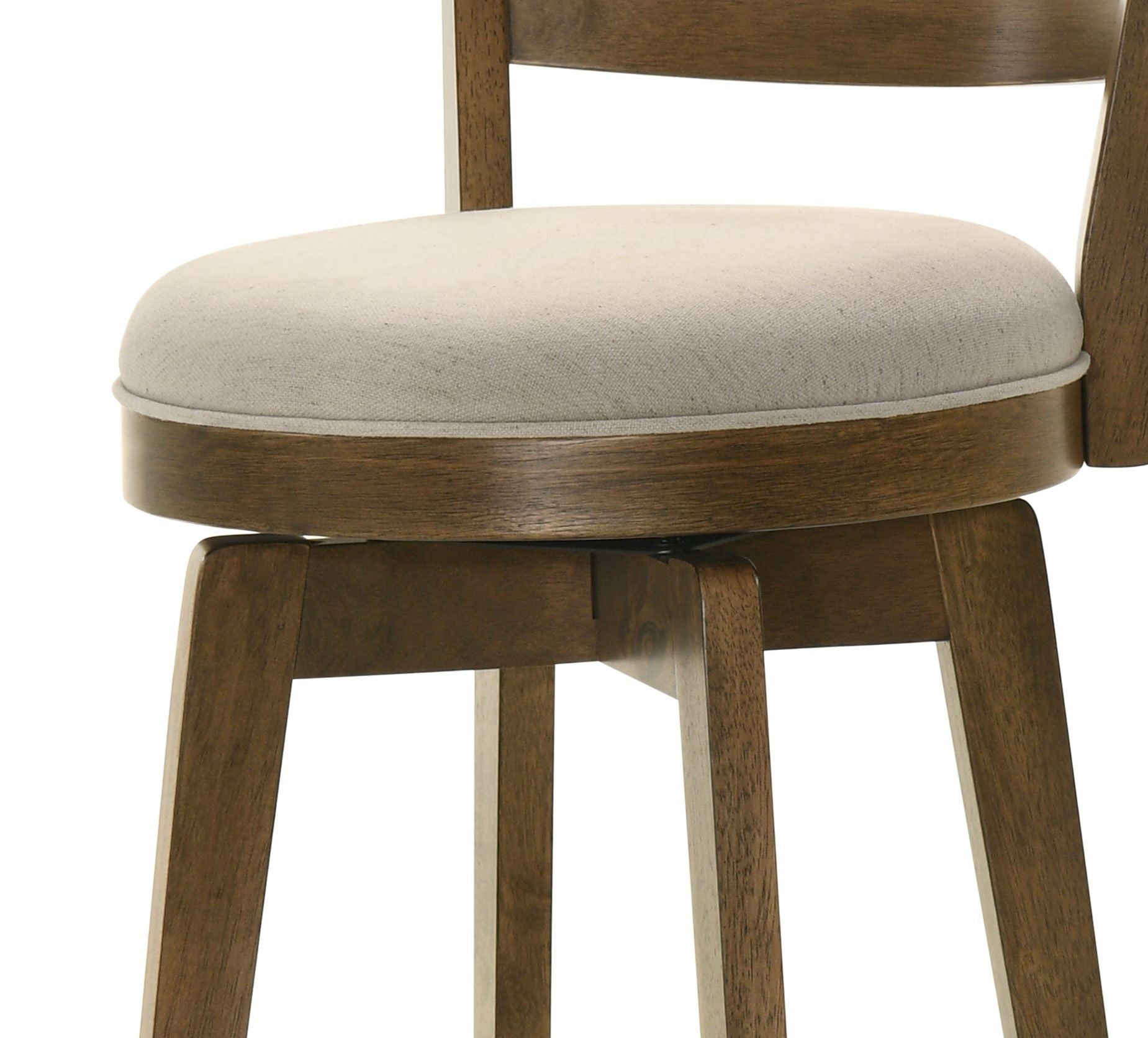 Joplin - 20.5&quot; Ladder Back Counter Height Swivel Chair With Upholstered Seat