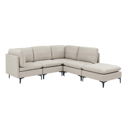 Upholstered Modular Sectional &amp; Tall Legs