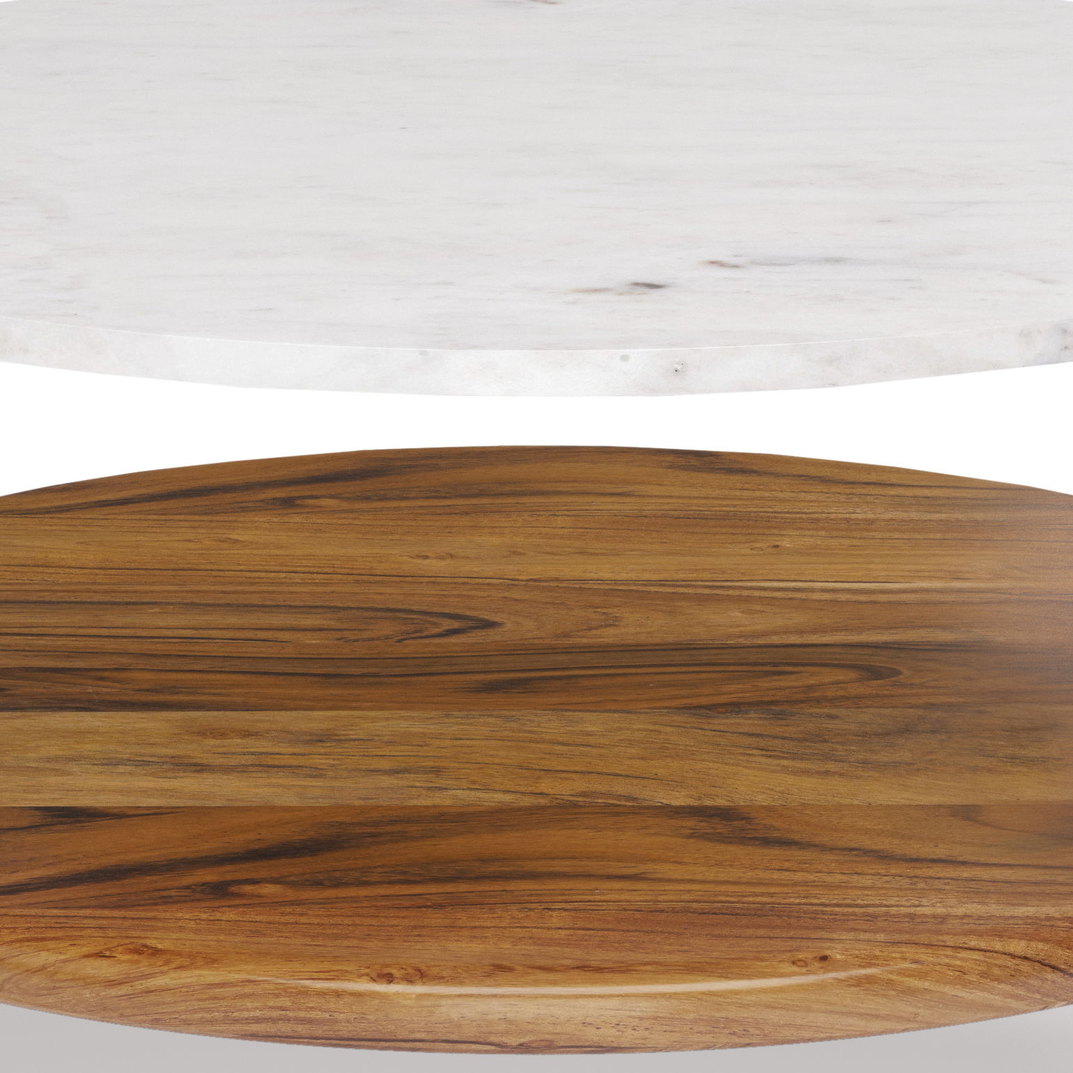 Wagner - Round Marble &amp; Wood Table