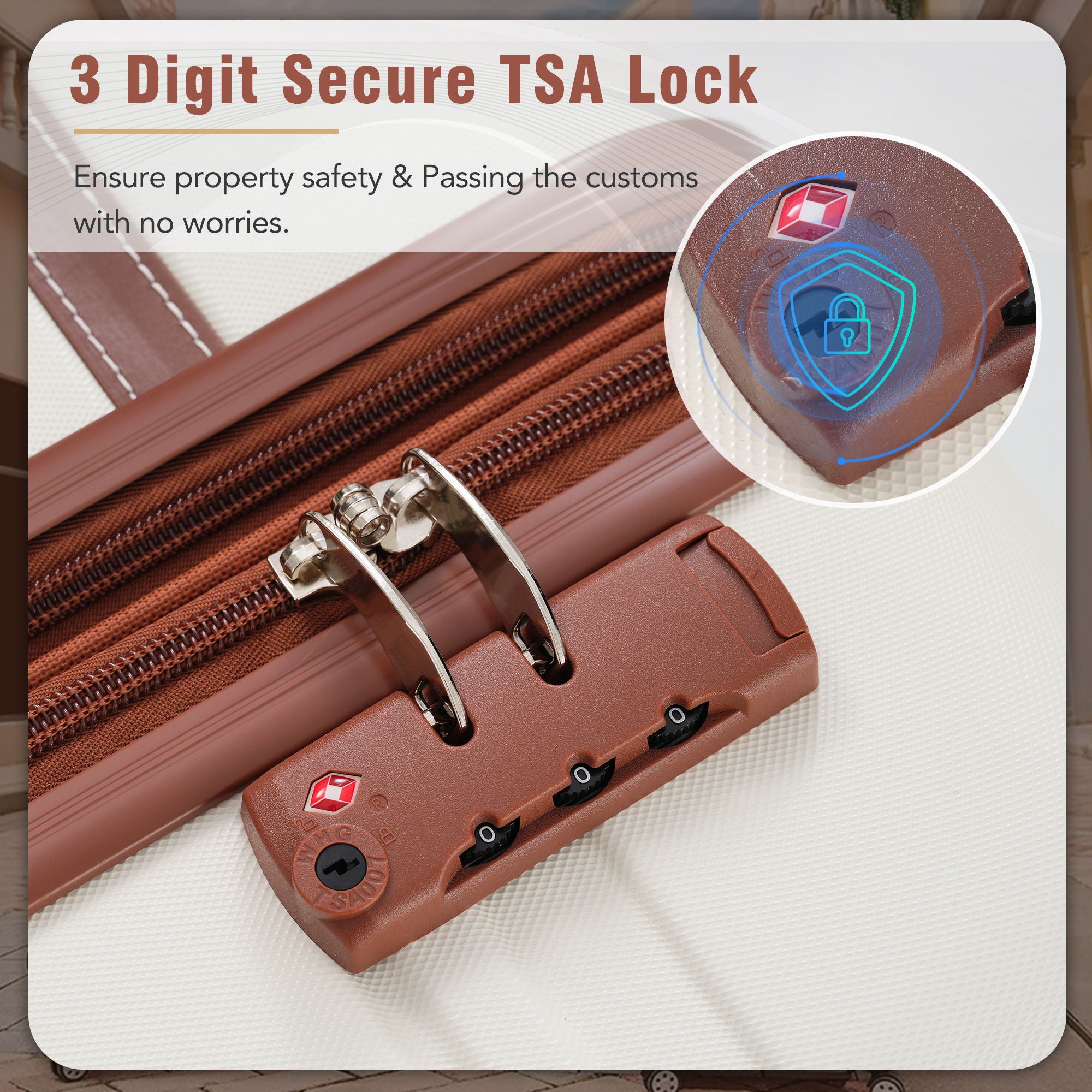 Hardshell Luggage With Tsa Lock, 24&quot; Expandable Lightweight Suitcase With Spinner Wheels, Single Vintage Luggage