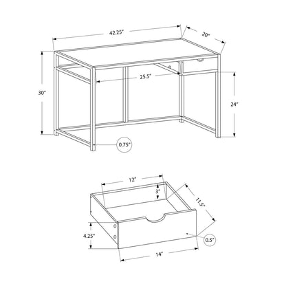 Computer Desk For Home Office, Laptop, 1 Storage Drawer, Contemporary &amp; Modern