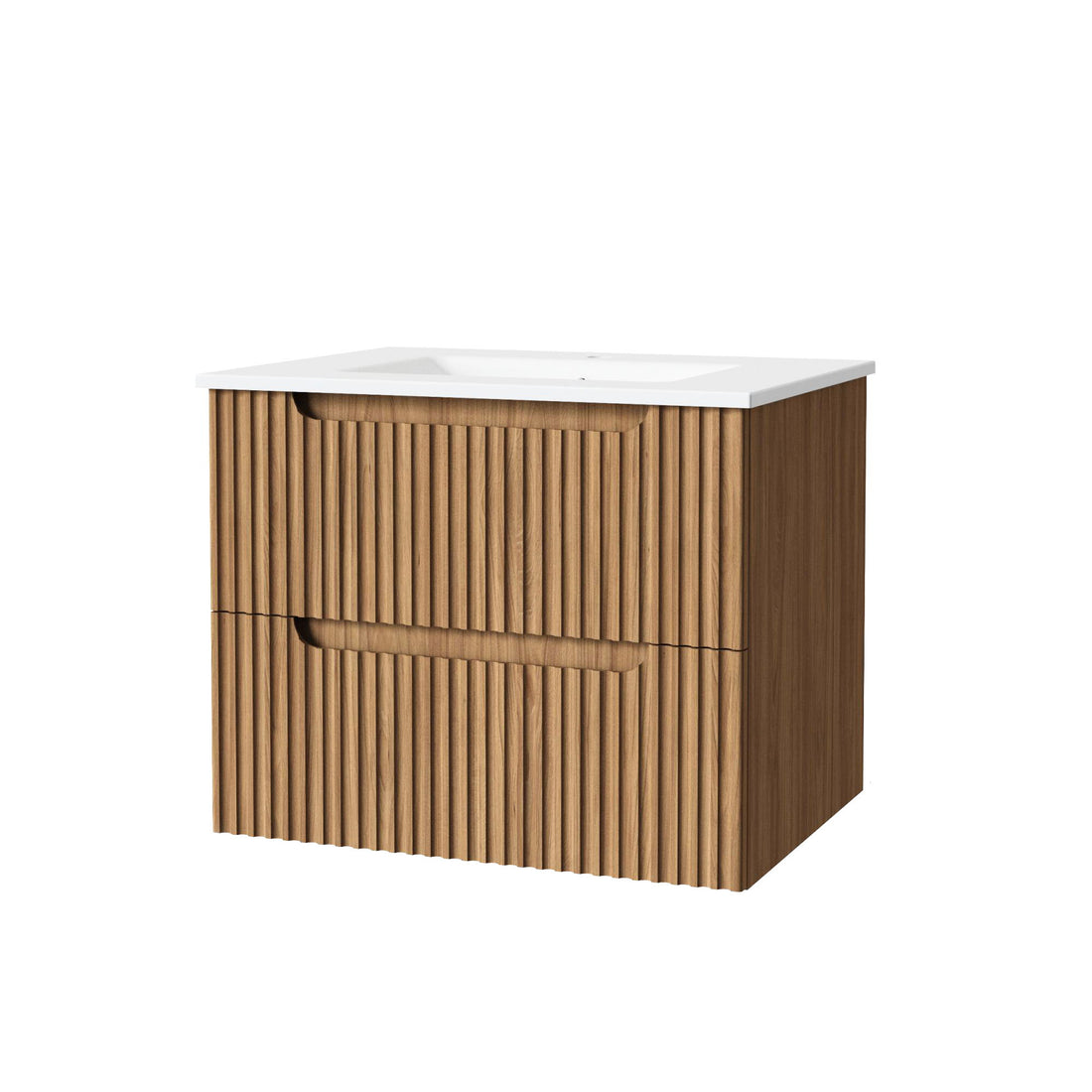 30&quot; Wall Mounted Bathroom Vanity With Sink, Soft Close System, And Spacious Drawers - Walnut